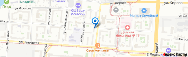 Схема проезда к складу «Полигаль Восток» в Екатеринбурге