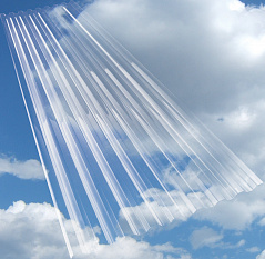 Профилированный поликарбонат МП/С-21 прозрачный 1,3мм 1051х3000 мм