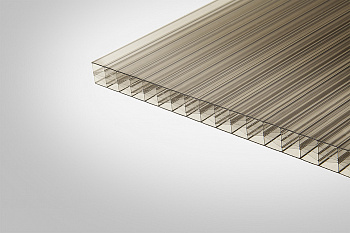 Сотовый поликарбонат Полигаль бронзовый 42% 10,0 мм 2100x6000 мм ГОСТ