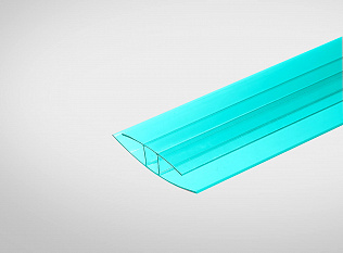 Профиль неразъемный соединительный для поликарбоната 6мм бирюзовый 6м