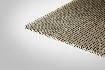 Сотовый поликарбонат Полигаль Практичный бронзовый 42% 4,0 мм 2100x12000 мм