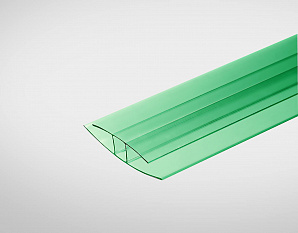 Профиль неразъемный соединительный для поликарбоната 6мм зеленый 6м