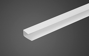 Профиль торцевой для поликарбоната 10мм молочный 2.1м Практичный