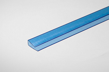 Профиль торцевой для поликарбоната 6 мм синий 2,1 м