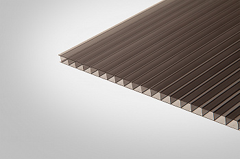 Сотовый поликарбонат Полигаль 8,0 мм 2100x6000 мм графитовый 20% ГОСТ