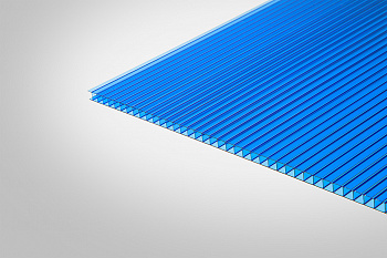 Сотовый поликарбонат Полигаль Практичный синий 30% 4,0 мм 2100x12000 мм